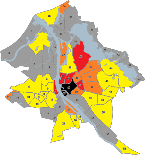 Карта востребованности Рижской недвижимости